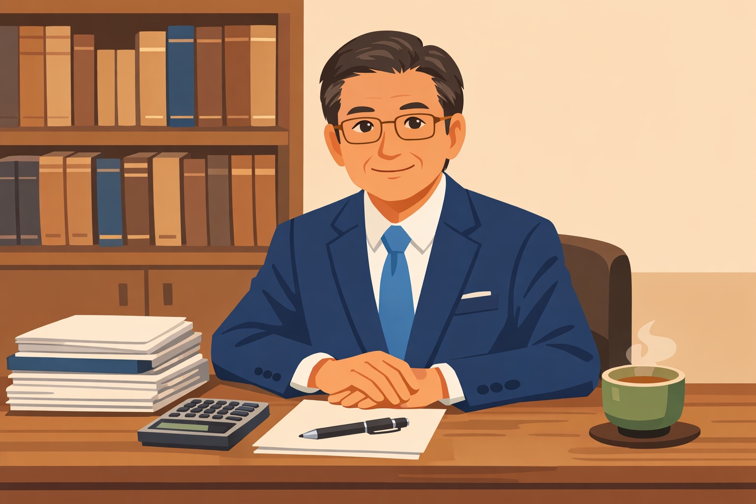 松本税理士のイラスト